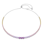 SWAROVSKI Matrix Necklace Gradient Of Round Cuts White Rhodium Plated