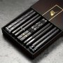 Luxurious High-end Reusable Metal Chopsticks Set: Ergonomic Design Perfect Gift For Any Occasion Easy To Clean