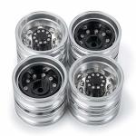 Rc-hub 4PCS Aluminum Alloy Rear Wheels Rims For 1 14 Tamiya Truck Climbing Tractor Trailer Cargo Rc Car
