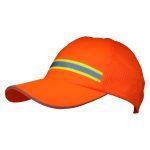 Pinnacle Orange Hiviz Golf Cap With Reflective