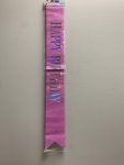 Hot Pink Happy Birthday Sash Silver Hbd