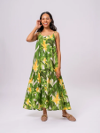 Tropicana Print Tiered Maxi Dress - XL Assorted