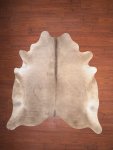 A Grade Cow Hide 048 Brown white XL - Extra Large Brown white Solid