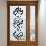 Contemporary Pvc Wall Decals - Semi-matte Self-adhesive Stained Glass Style Door & Window Stickers Removable Family Theme Wall A