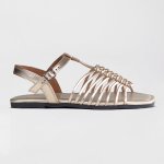 Ivy Strappy Flat Sandal - Gold - 8