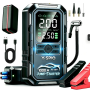 4-IN-1 Car Jump Starter With Jump Leads Air Compressor & Light