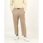 Elasticated Pull On Pants In Stone - S