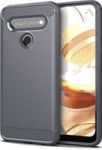 LG K61 Shockproof Carbon Fiber Design Cover - Grey