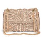 Rose Gold Multi-crystal Box Clutch Bag