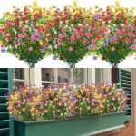 Haplia 20 Bundles Artificial Flowers Fake Artificial Greenery Uv Resistant No Fade Faux Plastic Plants For Wedding Bridal Bouque