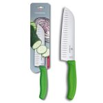 Victorinox Swiss Army Victorinox Swiss Classic Santoku Knife Fluted Blade - Green 17CM