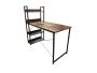 Vintage Brown Ezra Computer Desk With Storage Shelves