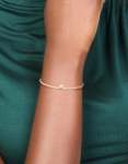 Goldair Gold Plated Cubic Zirconia Teardrop Toggle Bangle Bracelet
