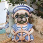 Shaped Pillow Who Let The Pugs Out At Sea