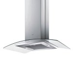 Elica 90CM Curved Glass Island Cooker Hood- Stainl