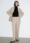 Crease-leg Trousers - Beige