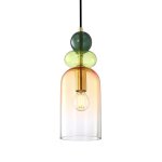Rainbow Glass Pendant Light - Orange Shadow