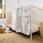 Amanda Cotton Baby - Savannah Babies Wild Dove bleach - 100 X 120 Cm