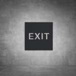 Exit Sign - Black - Powder Coated Aluminum