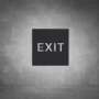Exit Sign - Black - Powder Coated Aluminum
