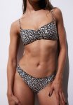 Cheeky Bikini Bottoms - Black & Beige Floral