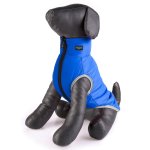 Rogz Pufferskin Dog Jacket - Black Blue - 20CM