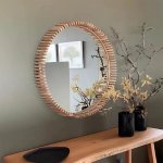 Moremi Round Wooden Mirrors - 3 Sizes - Large