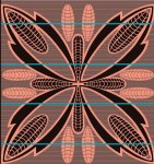 Seanamarena - Poone Brown salmon peacock - 155 X 165 Cm