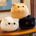 3.14-INCH Black Cat White Cat Pillow Plush Doll Cute Cat Halloween Holiday Gift Birthday Gift Valentine's Day Gift Horror cute A