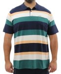 Mens Stripe Golfer - 10XL Multi
