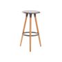 Capri Wooden Leg Barstool - Dark Grey