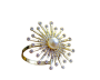 Pearl Flower Gold Napkin Rings - Pack Of 10 Pieces