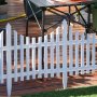 6PCS Flexible White Plastic Garden Fencing With Stakes - Versatile Landscape Edging For Lawn Yard & Outdoor Decor