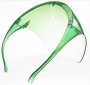 Protective Transparent Anti Fog Isolation Face Shield With Spectacle Frame Mask - Green