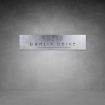 House Number D19 - 1000 X 250 Matt Silver Cool White