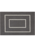 Grey Rectangular Border Bath Mat - 60X100 Grey