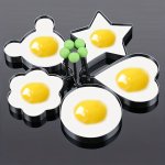 Stainless Steel Egg & Pancake Mold Set - 4 Shapes With Folding Handles Non-stick Heat-resistant Rings For Frying & Shaping Perfe