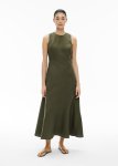 Asymmetric Seam Linen Dress
