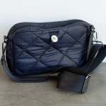 Puffer Messenger Bag - Black