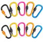 Camping Clip Carabiner Keychain Light Locking Clip 10 Set