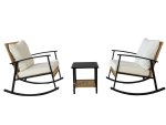 – Patio Wicker Rockers And Table Set
