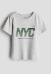Cotton Jersey T-Shirt - Light Grey Marl nyc