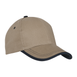 Panel 6 Canvas Binding Cap HW005 Khaki-navy Std