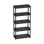 Shelving - 5 Rack Black