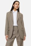 Oversized Single-breasted Blazer - Beige