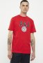 Mens Washed Twill Applique Crew Tee - Ss - High Risk Red