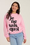 Je Ne Sais Quoi Pullover Unbrushed Fleece Sweater