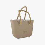 Beige Rope Handbag In Stone - Stone Onesize