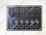 Switch Panel 6 Way 12V Waterproof IP65