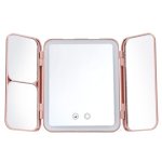 LED Makeup Vanity Mirror Portable Cosmetic Mirror Rechargeable Folding Lighted Mirror For Travel